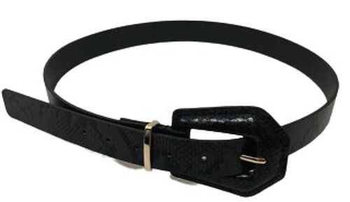 Black Pu Thin Belt