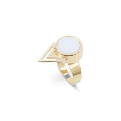 Azalée - Adjustable ring 10mm - Gold