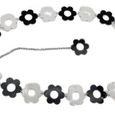 Black and White Daisy Chain Belt