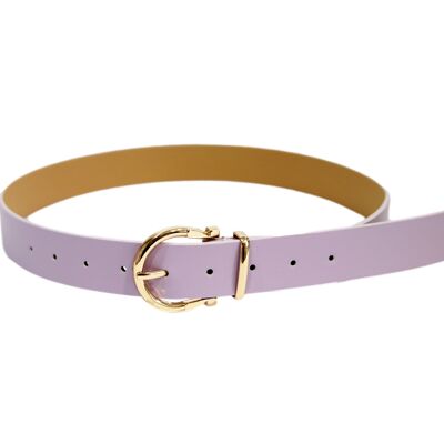 Lilac Round buckle belt