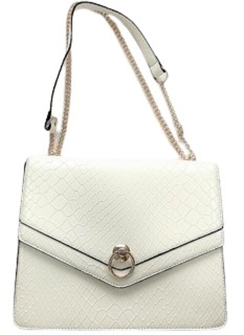 White Snake Print Bag