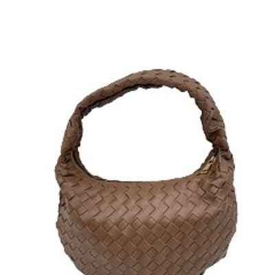 Woven Shoulder Bag Ruched