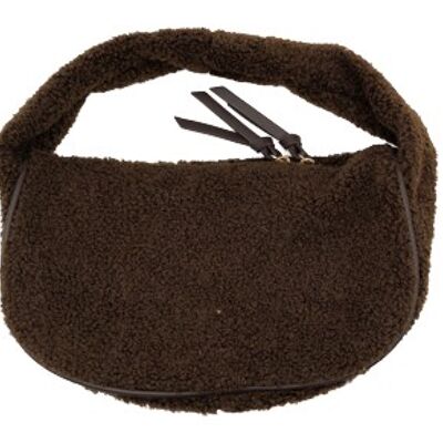 Braune Teddy Slouch Grabbeltasche