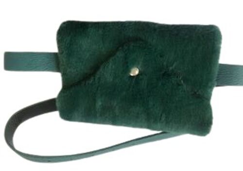 Green Fur Belt Bag