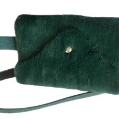 Green Fur Belt Bag