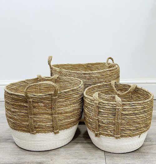 3pc Woven Baskets Set