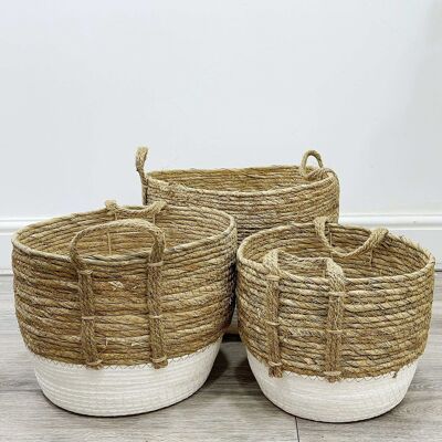 3pc Woven Baskets Set