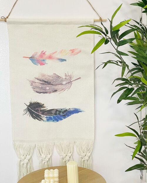 Feather Print Wall hanging