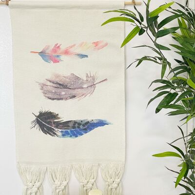 Feather Print Wall hanging