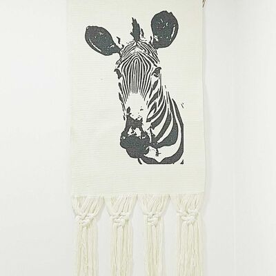 Wandbehang mit Zebradruck