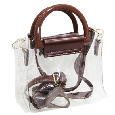 Clear Bag With Brown Handle