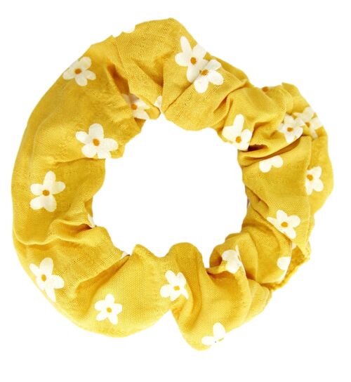 Yellow Daisy Scrunchie