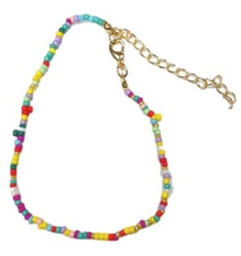 Bracelet de cheville multi-perles