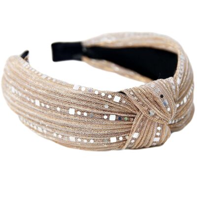 Nude Mirror Mesh Knot Headband