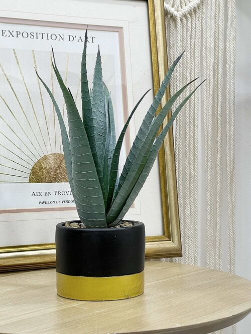 Faux Plant in Black Pot