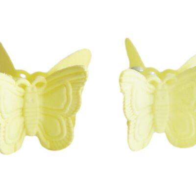 Fermaglio per capelli a farfalla da 2 pezzi al limone