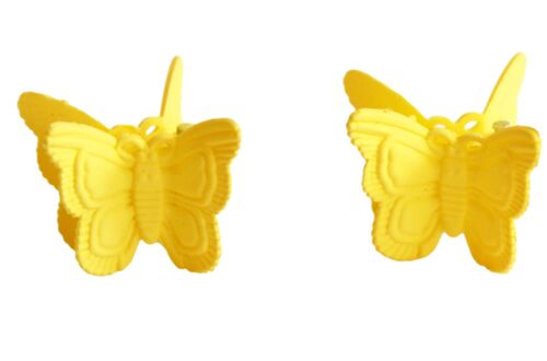 Yellow 2 Pcs Butterfly Hairclip