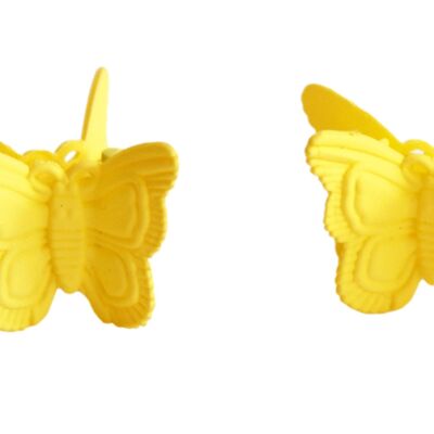 2 horquillas de mariposa amarillas.