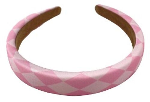 Pink Checkered Headband