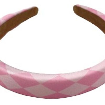 Pink Checkered Headband