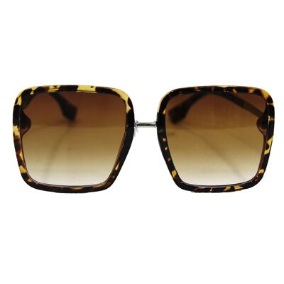 Tort Frame Oversized Sunglasses