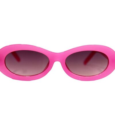 Fuchsia Rounded Frame Sunglasses