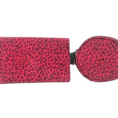 Red Leopard Double Belt Bag