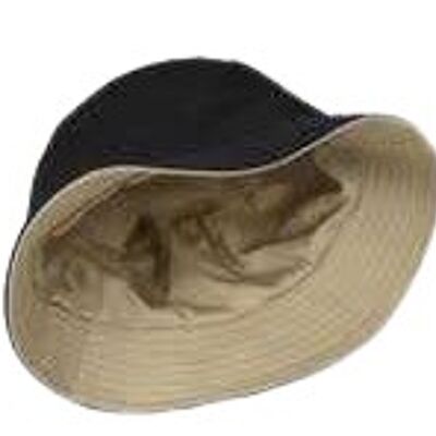 Sombrero de Pescador Reversible Piedra y Negro