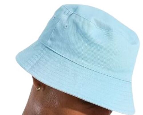 Light Blue and Cream Reversible Bucket Hat