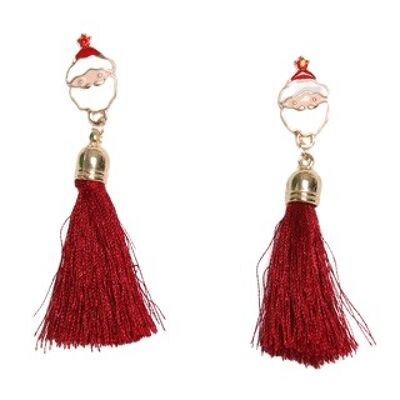 Christmas tassel earrings