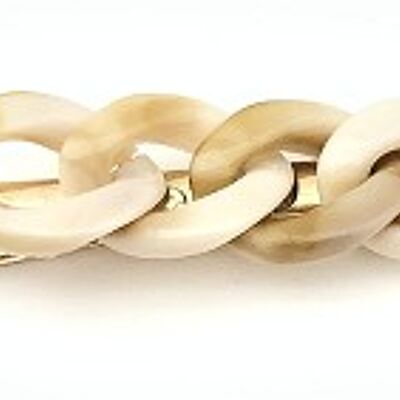 Cream Chain Link Hair Clip