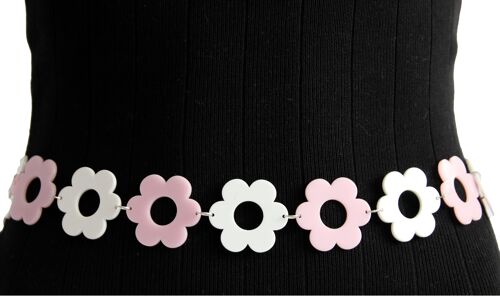 Pink and White Daisy Chain Belt