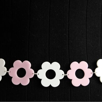 Pink and White Daisy Chain Belt