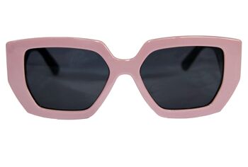 Lunettes de soleil à monture rose 1