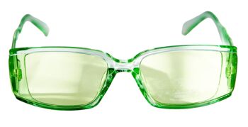 Lunettes de soleil à monture et verres verts 1