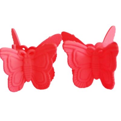 Coral 2 Pcs Butterfly Hairclip