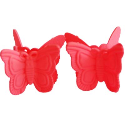 Coral 2 Pcs Butterfly Hairclip