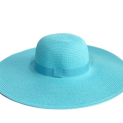 Aqua Floppy Straw Hat