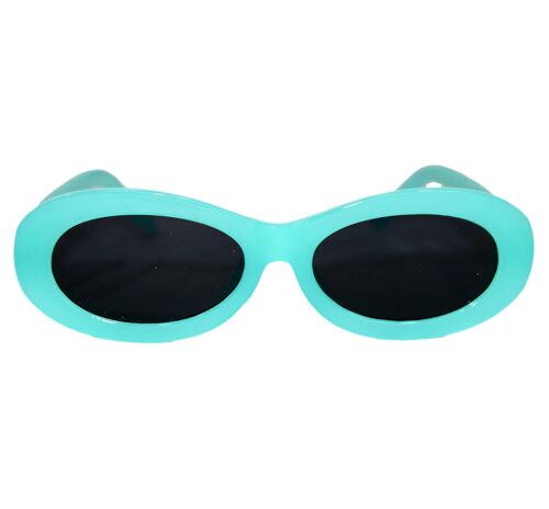 Aqua Rounded Frame Sunglasses