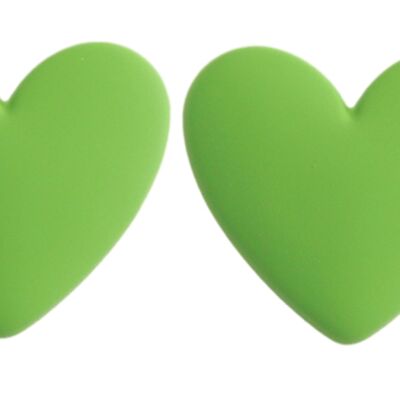 Grüne Herz-Ohrringe