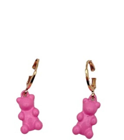 Pink Bear Earrings