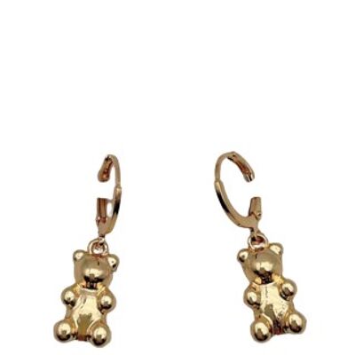 Gold Bear Earrings