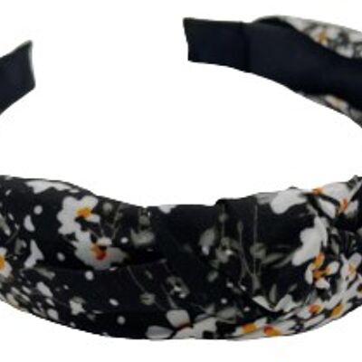 Bandeau à fleurs noir