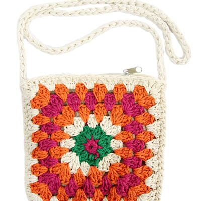 Multi Square Crochet Bag