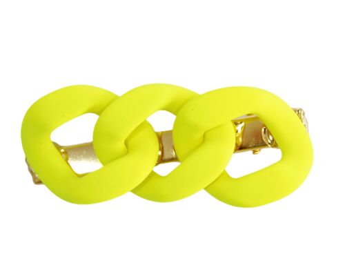 Neon Yellow Chunky Chain Hairclip