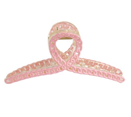 Pink Chain Twist Hair Claw