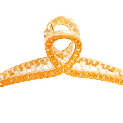 Orange Chain Twist Hair Claw