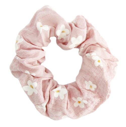 Pink Daisy Scrunchie