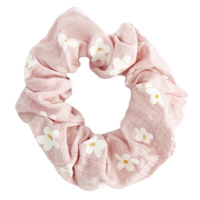 Pink Daisy Scrunchie