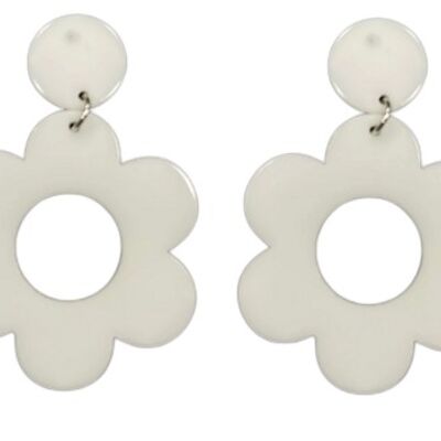 White Daisy Earring